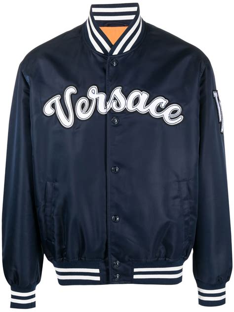 versace bomber jacket vintage|Versace varsity bomber jacket.